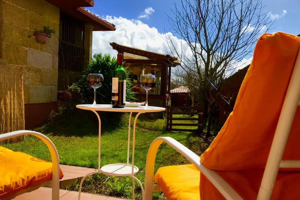 Tranquila Casita De Invitados En Vigo Con Chimenea Eksteriør bilde