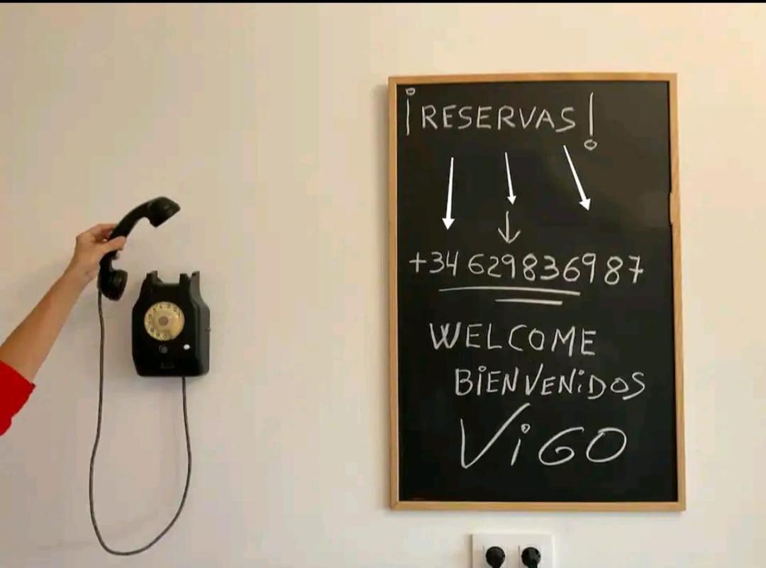 Tranquila Casita De Invitados En Vigo Con Chimenea Eksteriør bilde